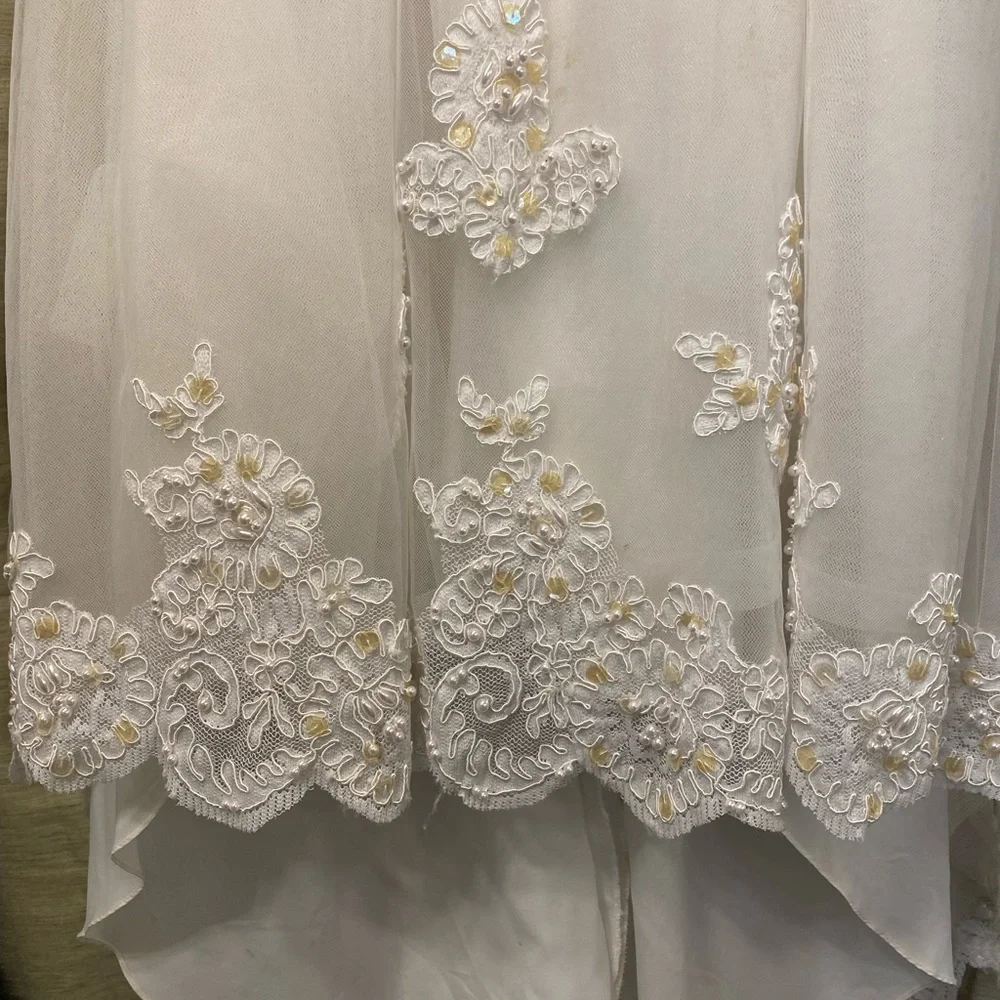 Elegant White Girls Bridal  Ceremony Dress Sz 2 - Picture 7 of 11